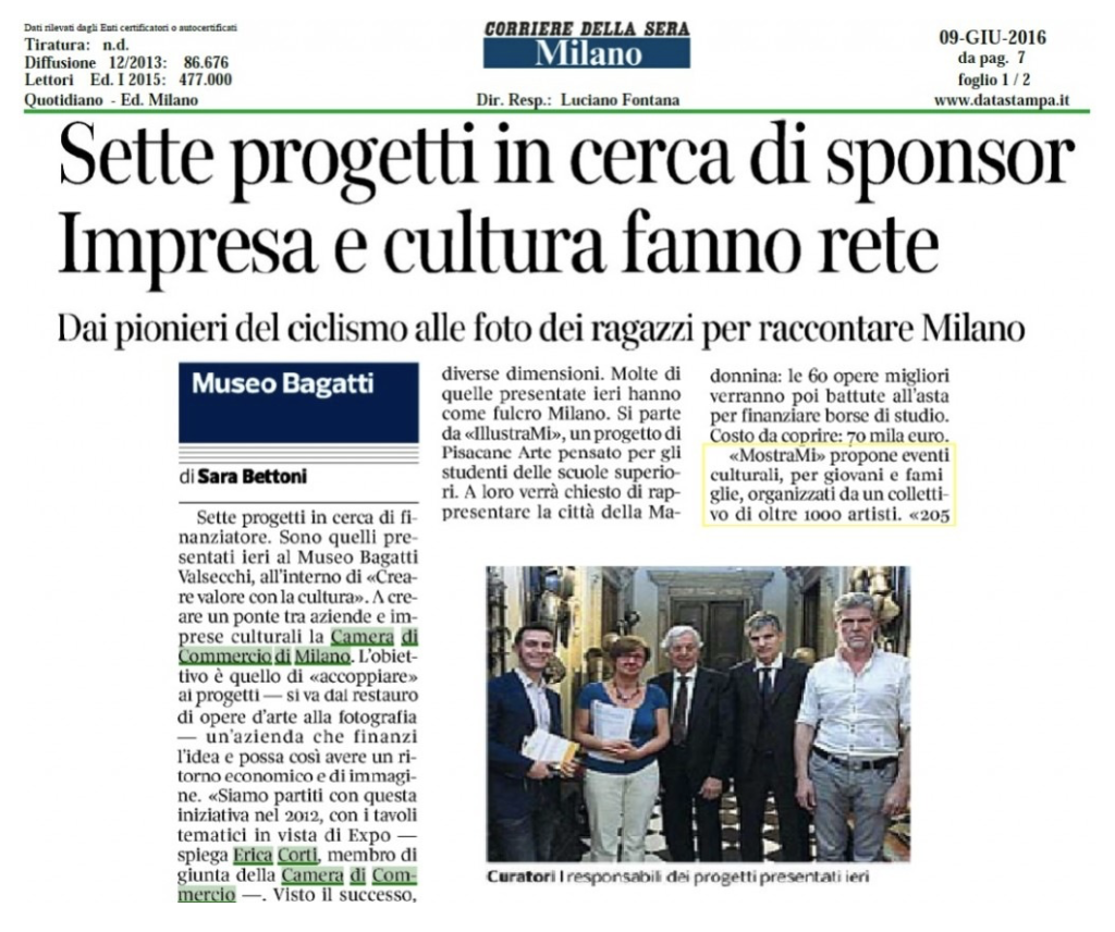 Mostrami alla Camera di Commercio - Corriere della Sera