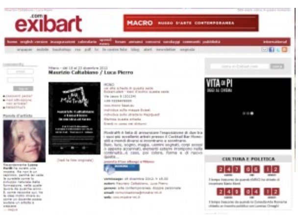 Exibart.com segnala l'esposizione di Mostrami