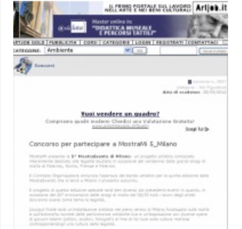 Su Artjob.it il concorso 