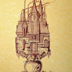 illustrazione La casa di Magritte