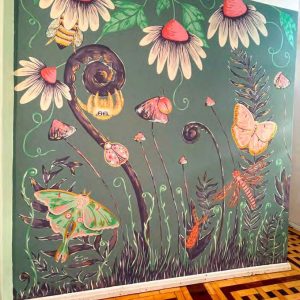 pittura murale fiori