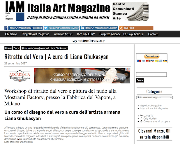 Mostrami Factory su Italia Art Magazine